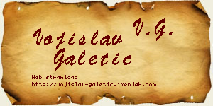 Vojislav Galetić vizit kartica